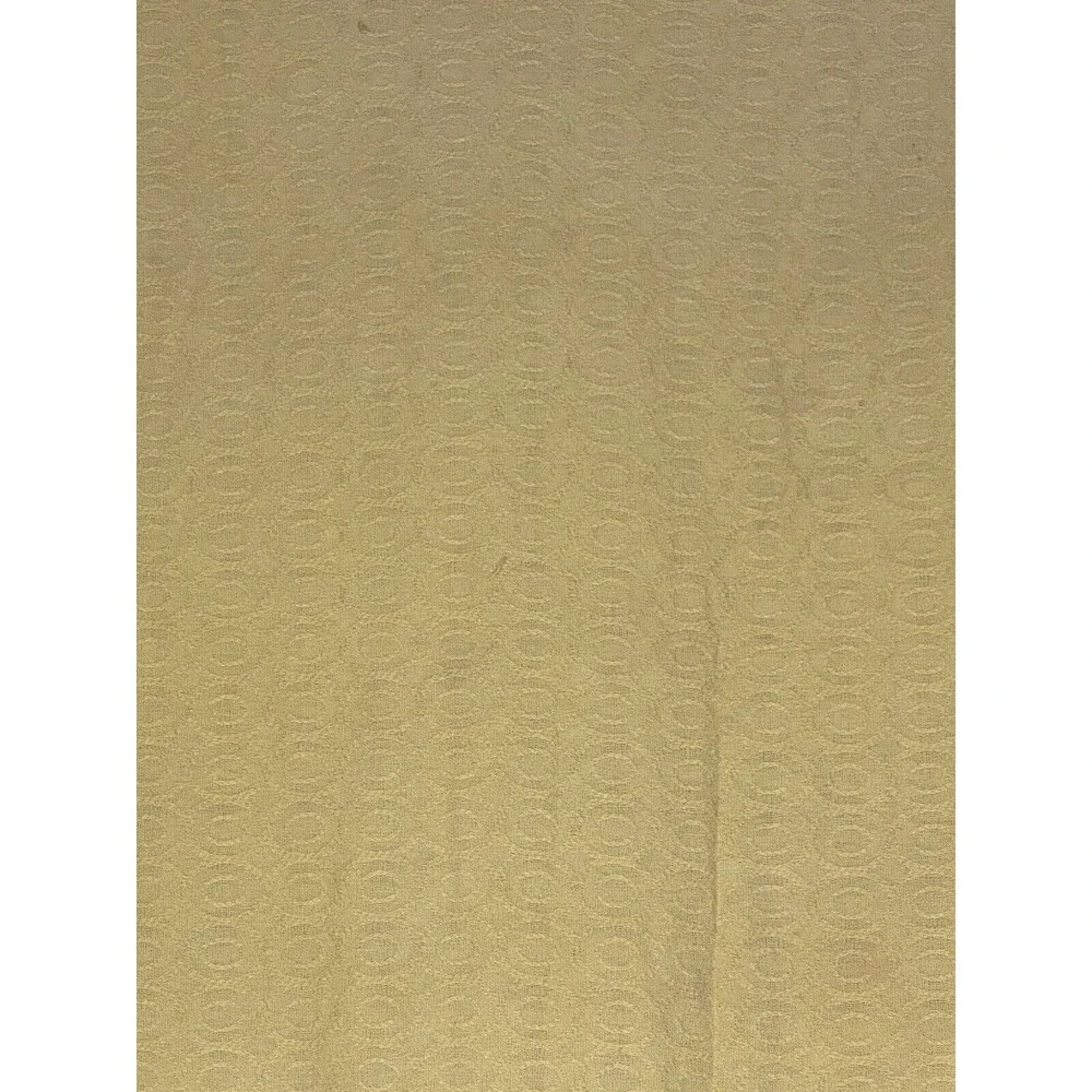 Vtg Twin Yellow Cotton Bedspread Pom Pom 90x115